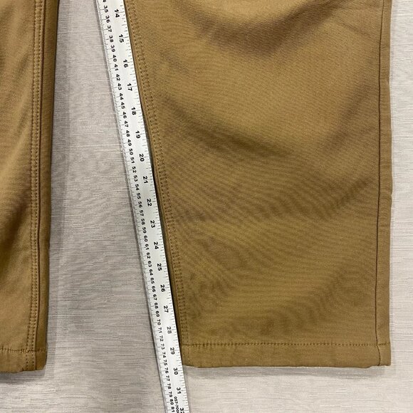 CAT Caterpillar Work Pants Mens 40 x 30 Brown Canvas Fleece Lined Insulated - Picture 9 of 12